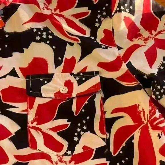 Free Planet Surf and Swim Men’s 2 piece swim trunks and top red white blue small - Picture 10 of 14